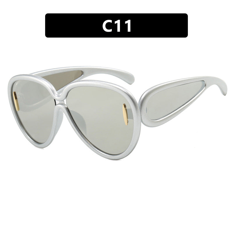 Damen extravagante Sonnenbrille im kreativen Design Brehn