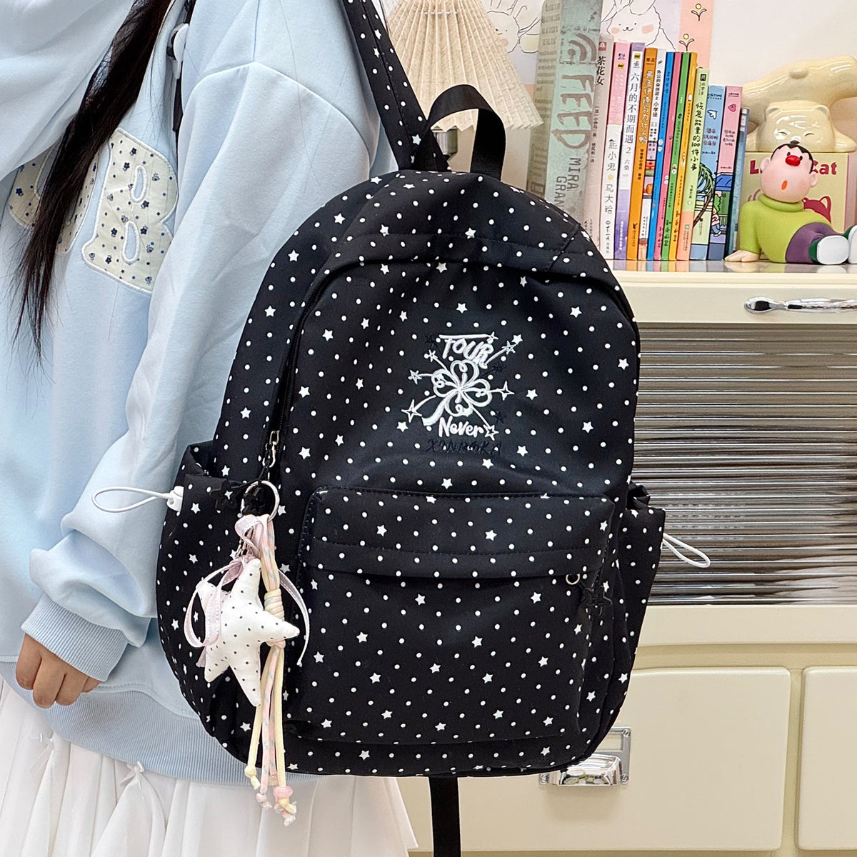 Stylische Schachbrettdruck-Rucksack Brehn