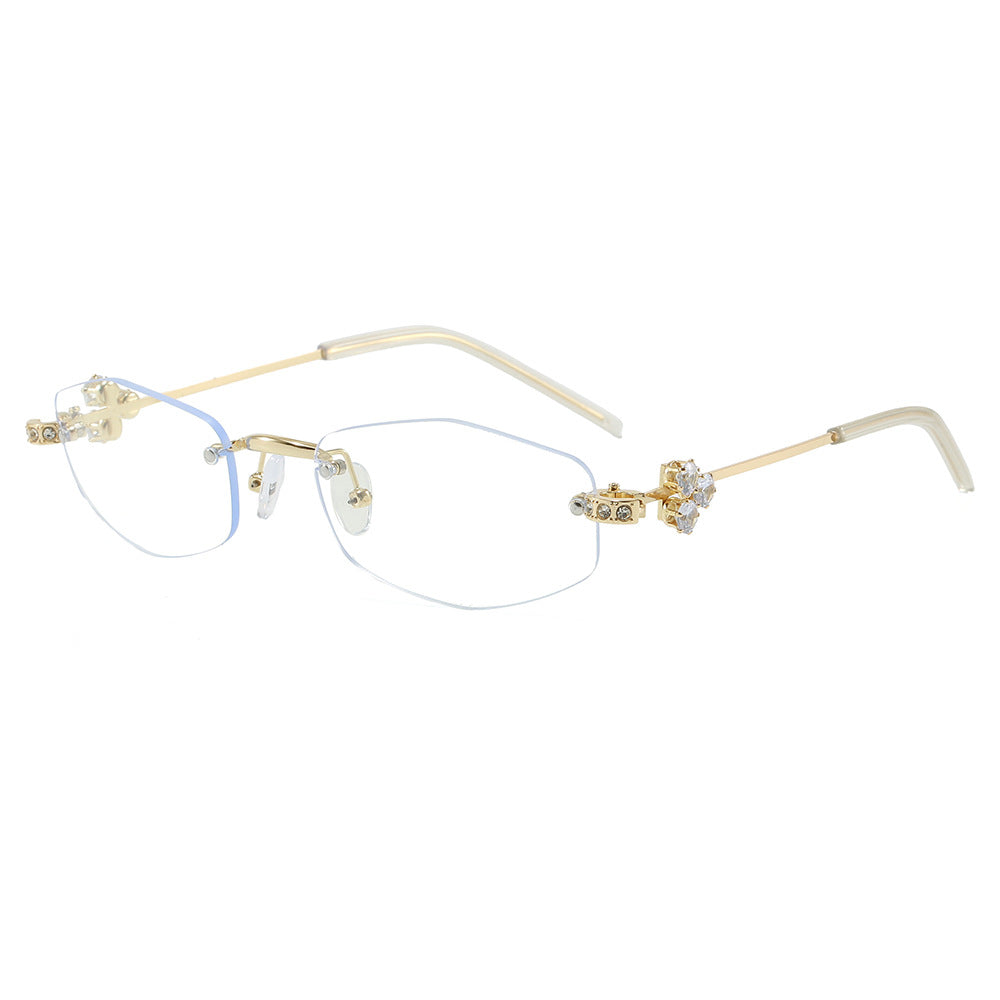Modische Sonnenbrille Im Eleganten Rechteckdesign mit Blumigen Details Brehn