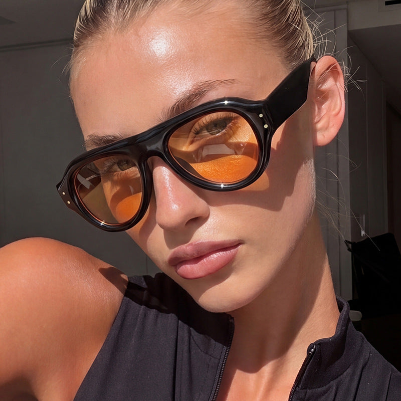Damen ausgefallene Sonnenbrille im Retro-Stil Brehn