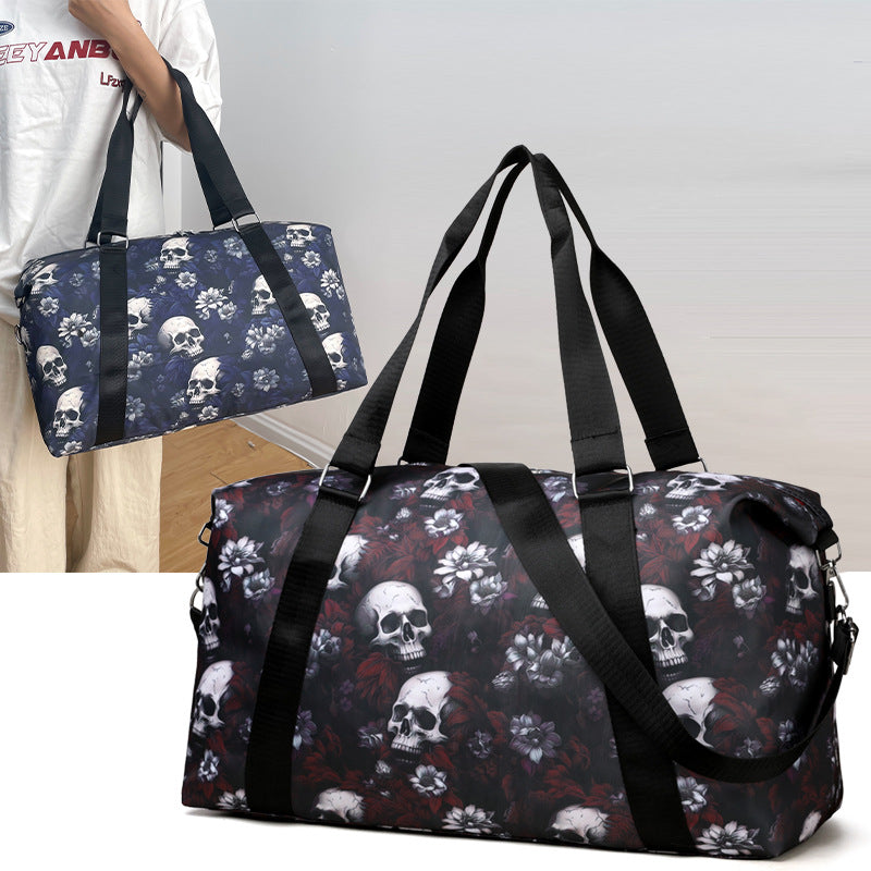 Künstlerischer Skull Print Duffle Bag Brehn