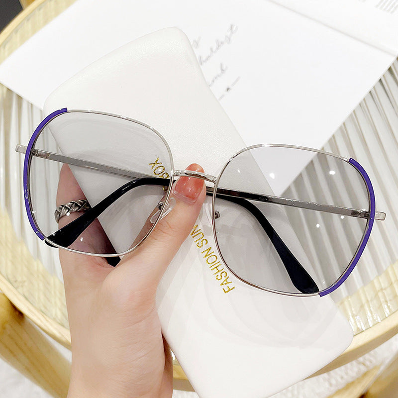 Damen Große quadratische Sonnenbrille mit hochwertigem Metallrahmen Brehn