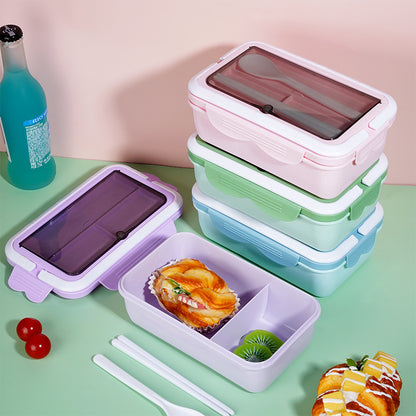 Mehrkammer-Lunchbox mit Besteck