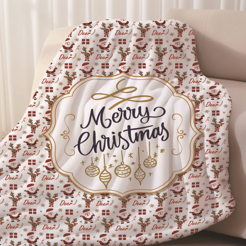 Festliche Feiertags-Fleece-Decke