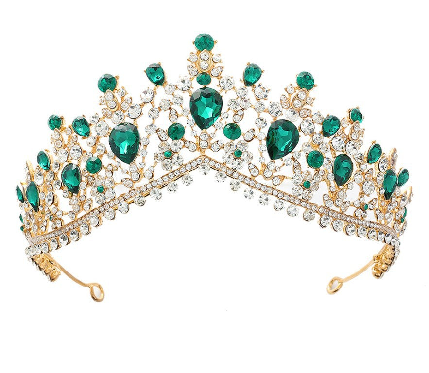 Damen Glamouröse Tiara mit Strass- und Kristallverzierungen Brehn
