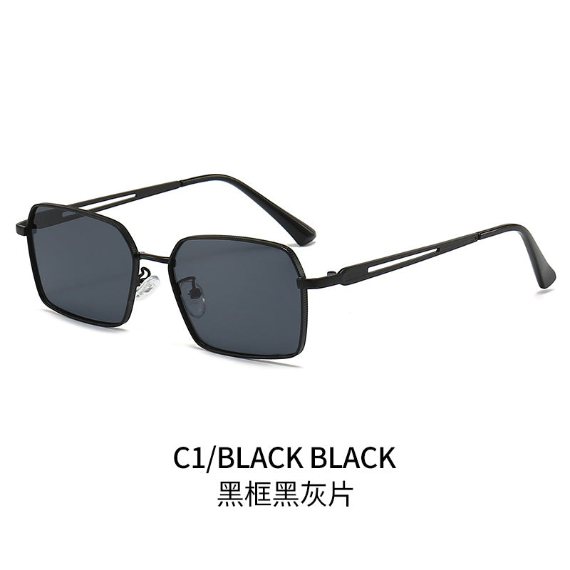 Damen quadratische Sonnenbrille mit minimalistischen Metallakzenten Brehn