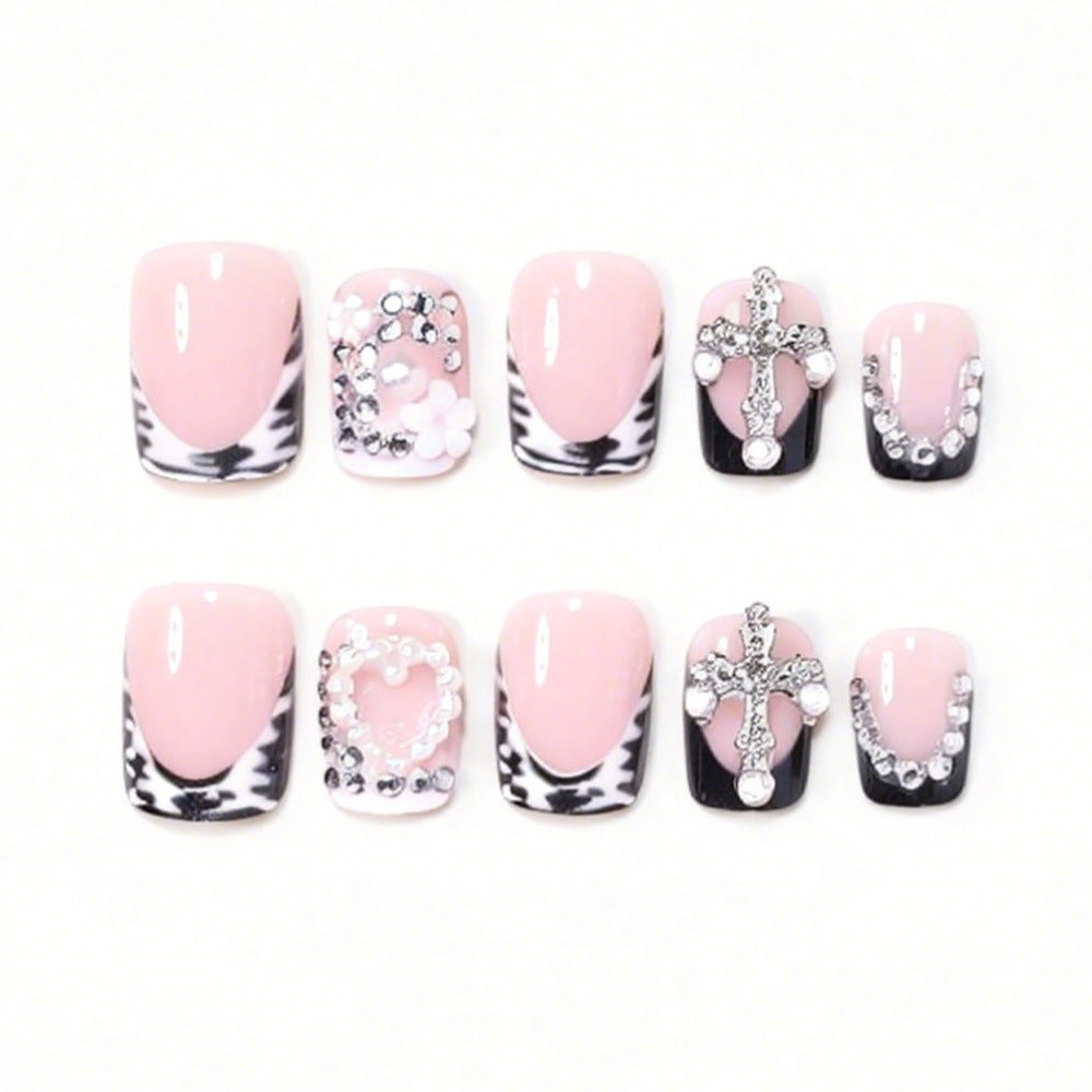 Elegante dekorative Acryl Press-On Nagelkunst Brehn