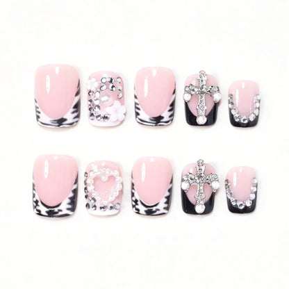 Elegante dekorative Acryl Press-On Nagelkunst Brehn