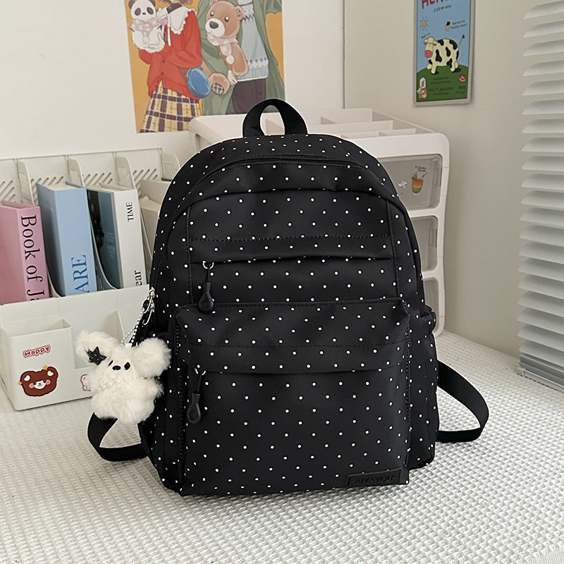 Verspielter gepunkteter Rucksack