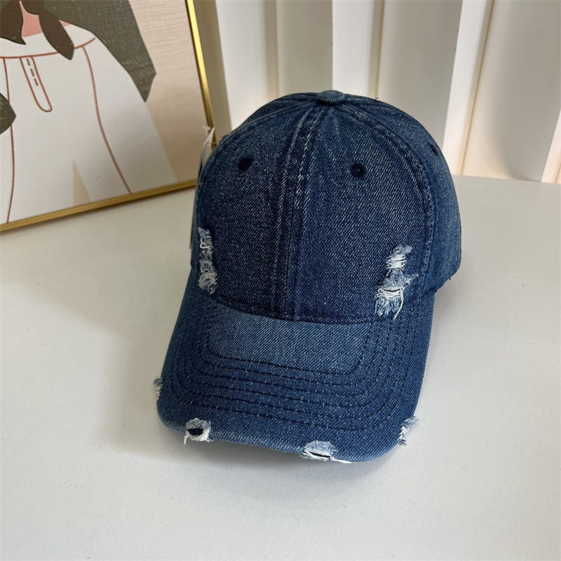 Damen Distressed Denim Baseball Cap Brehn 1784083631