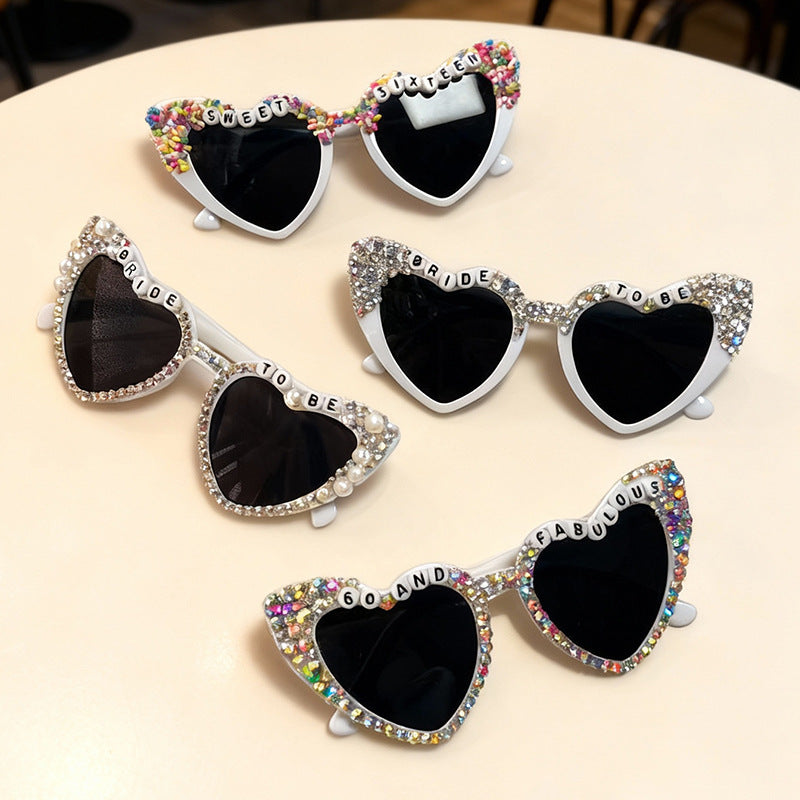 Glamouröse herzförmige Brautsonnenbrille Brehn