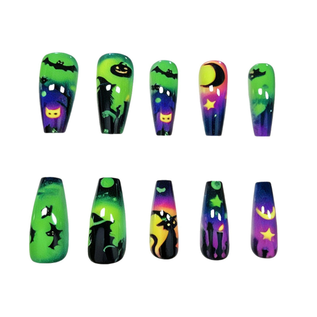 Halloween-Themen Leuchtende Nail Art Brehn