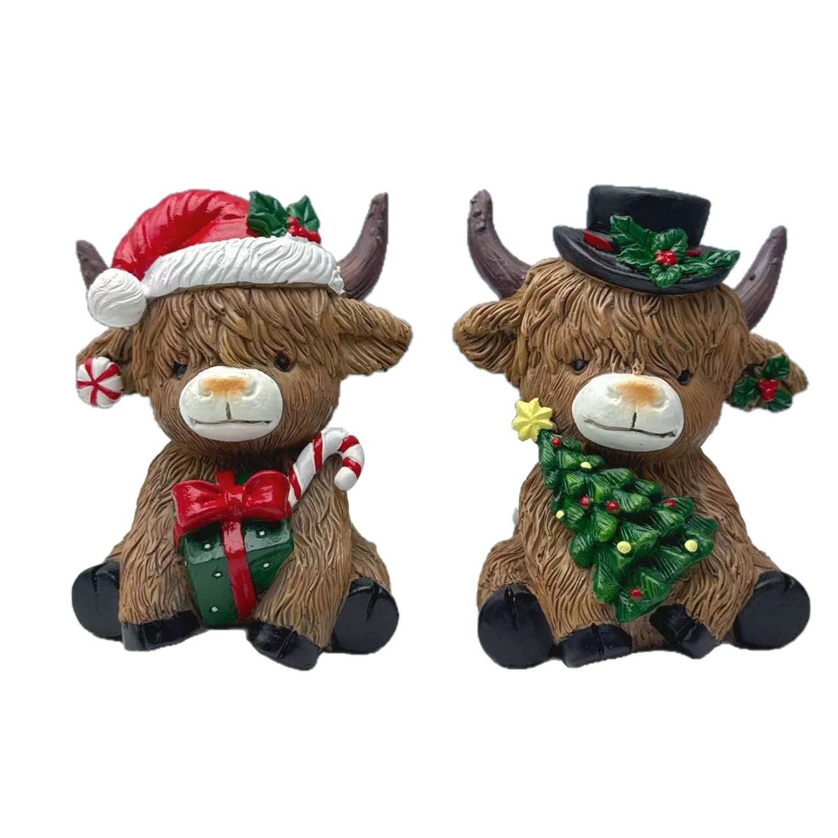 Dekorative Highland Cow Figur Brehn