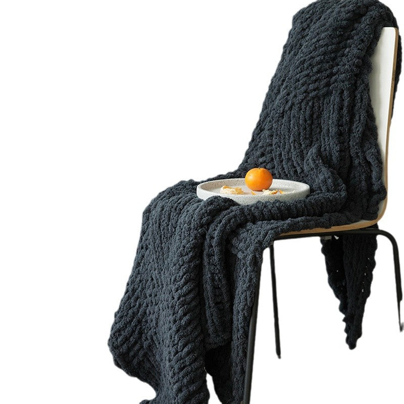 Plüsch geripptes Chenille Wurfdecke