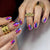 Glamouröse Kunstnagel-Design mit Metallic-Rand Brehn