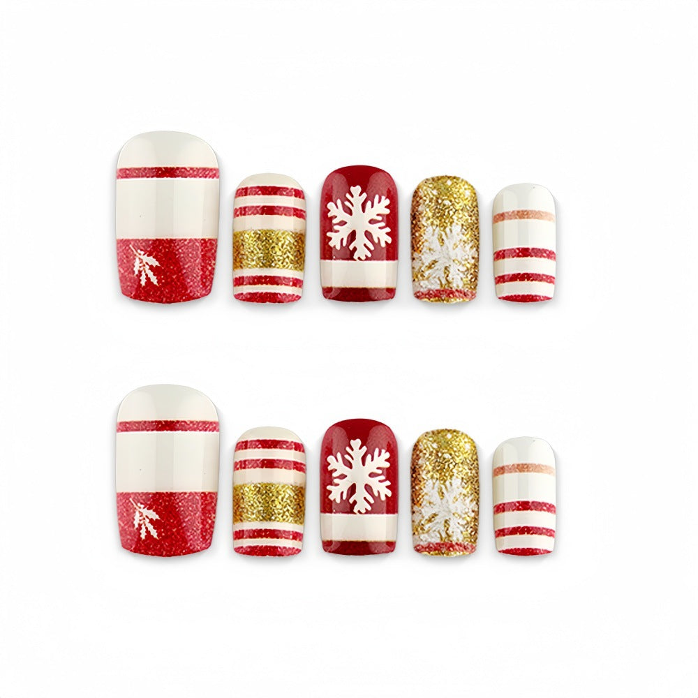 Weihnachts-Kunstnägel mit Festlichem Glitzer-Design Brehn