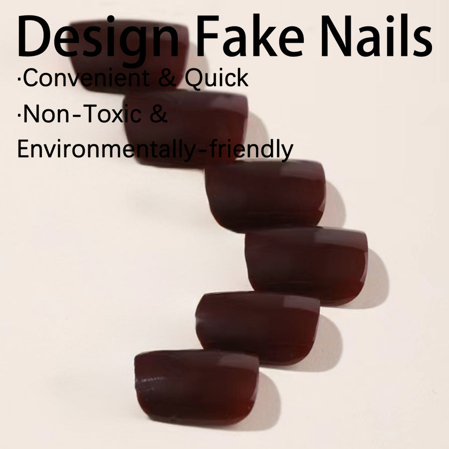 Kunstnagelset mit eleganten Abgerundeten Formen und Glänzendem Finish Brehn