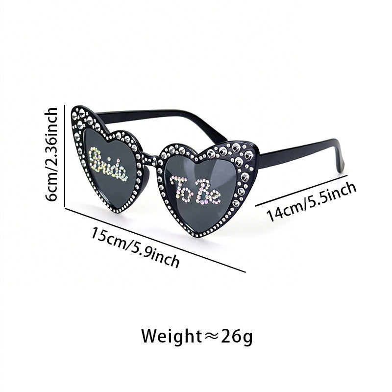 Rhinestone-besetzte Herzförmige Sonnenbrille Brehn