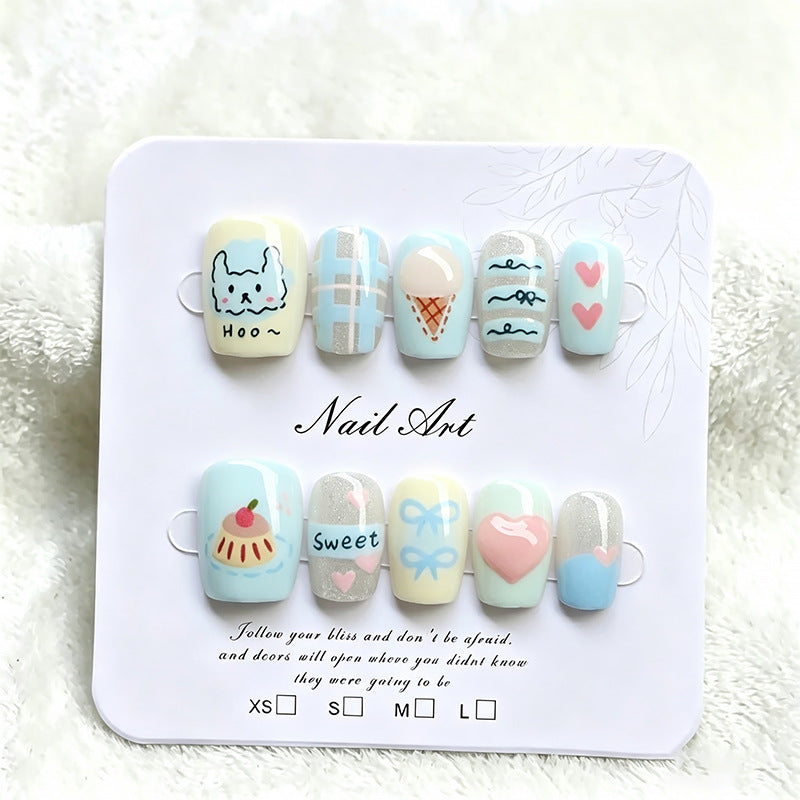 Kreatives thematisches Press-On-Nagelset Brehn
