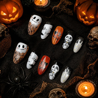 Halloween-Themen Künstlerische Press-On Nägel Set Brehn