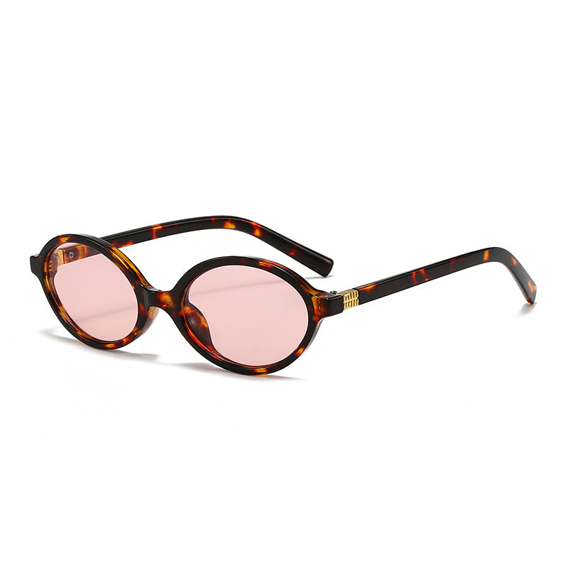 Damen modische ovale Brille mit goldenen Akzenten Brehn