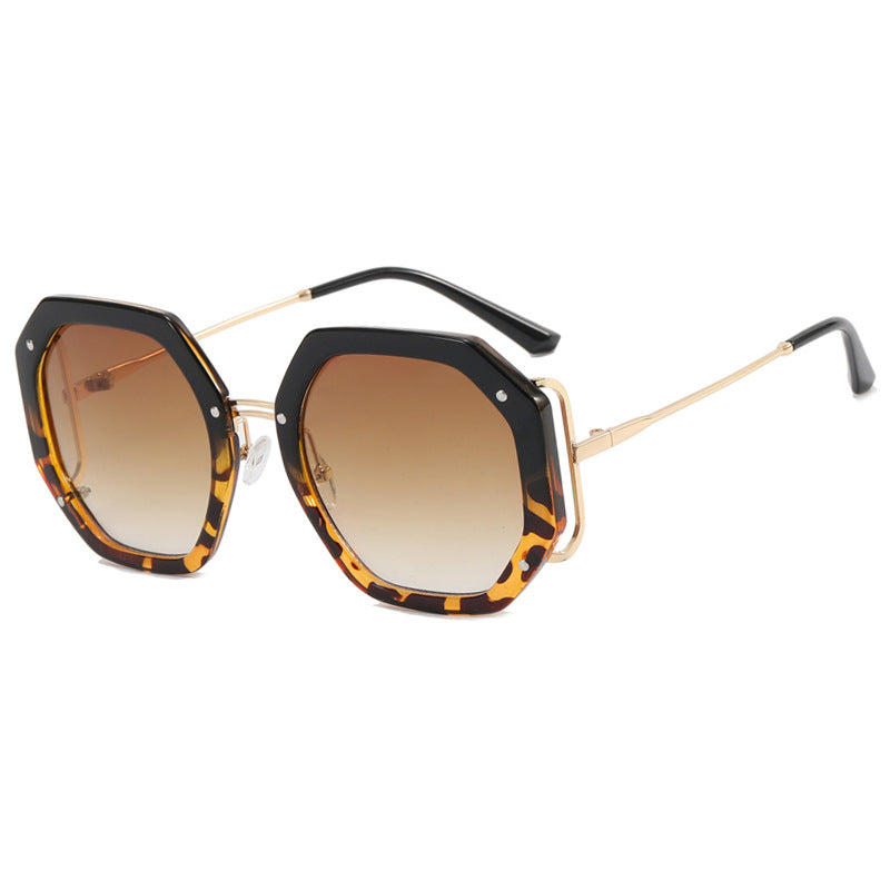 Damen stilvolle achtkantige Sonnenbrille mit UV-Schutz und elegantem Gestell Brehn