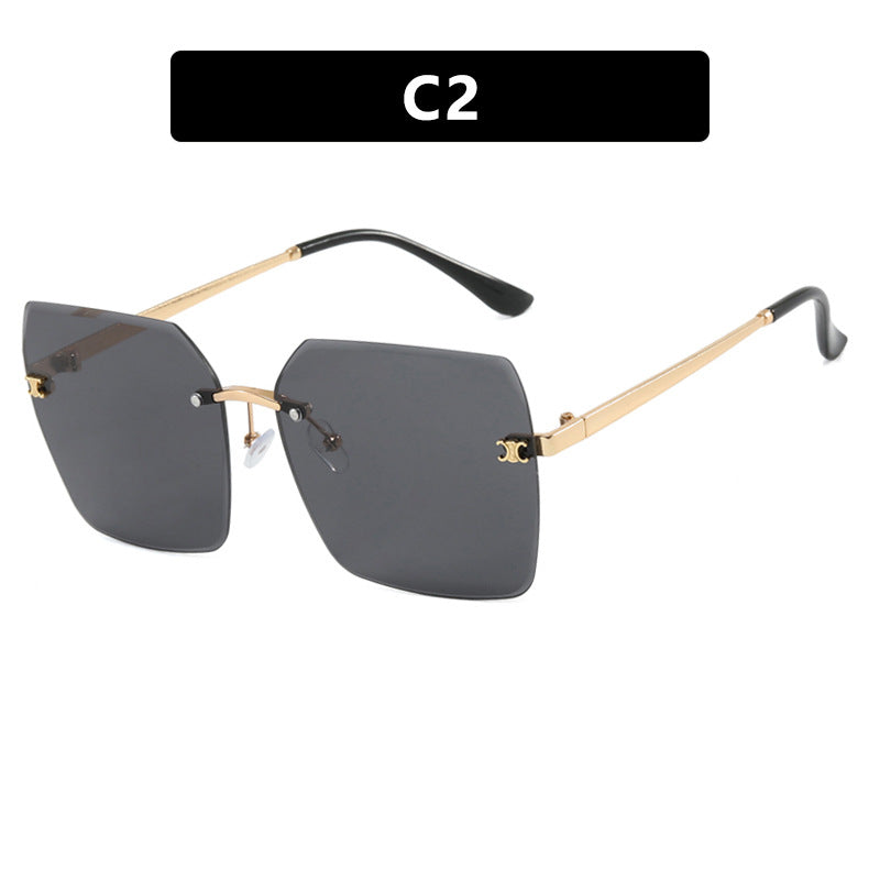 Damen quadratische Sonnenbrille im modernen Design mit filigranem Metallrahmen Brehn
