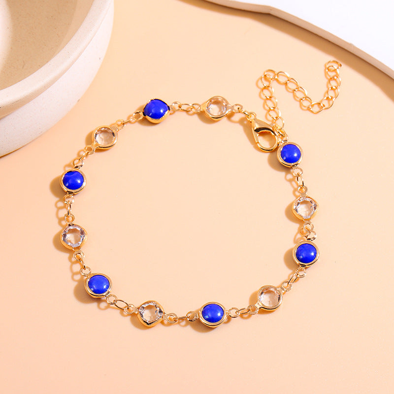 Elegante Perlen Charm Fußkettchen Brehn