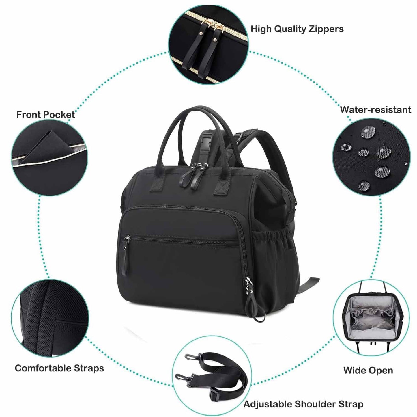 Damen multifunktionale Laptop-Tasche mit ergonomischem Design Brehn