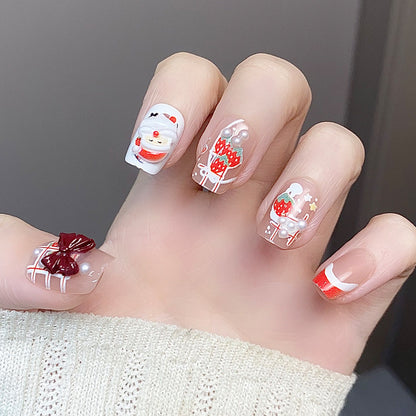 Stylische Press-On-Nageltips mit Leopardendesign Brehn
