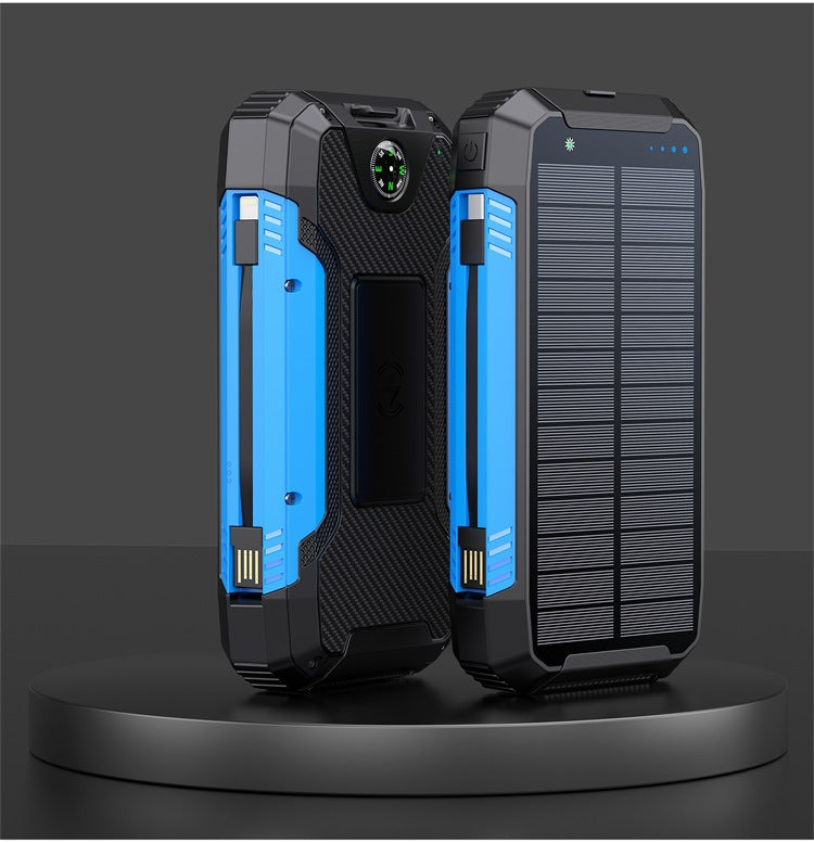 Robuste Solar Powerbank mit Integriertem Kompass und LED-Beleuchtung Brehn