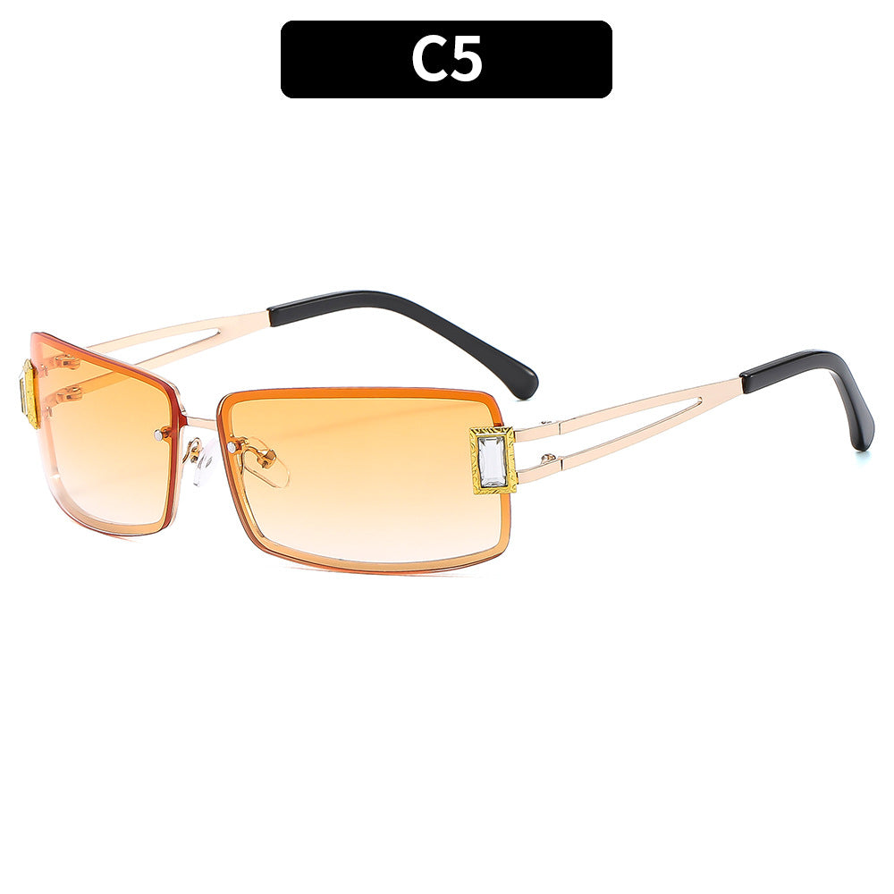 Moderne quadratische Schildbrille