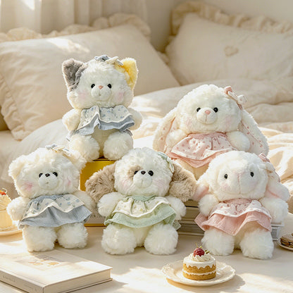 Plüschkaninchen Kostüm Sitzcuddler mit schlappen Ohren und gesticktem Gesicht Brehn