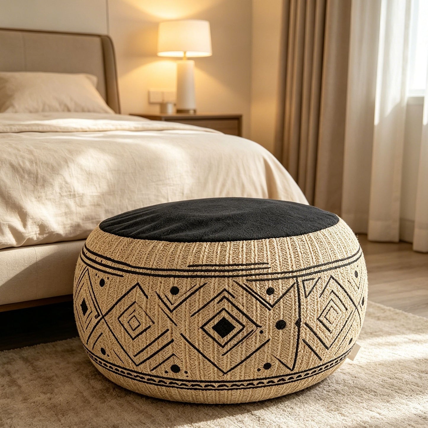 Bohemian runder Boden Kissen