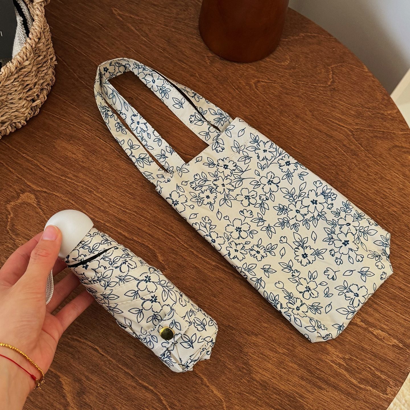 Damen Faltbare Einkaufstasche mit floralem Motiv Brehn