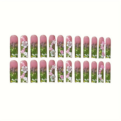 Florale Fantasie Press-On Nagelset Brehn