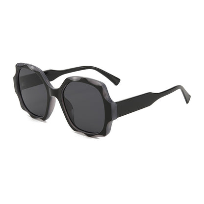 Damen Designer-Sonnenbrille mit innovativem, achteckigem Rahmen Brehn