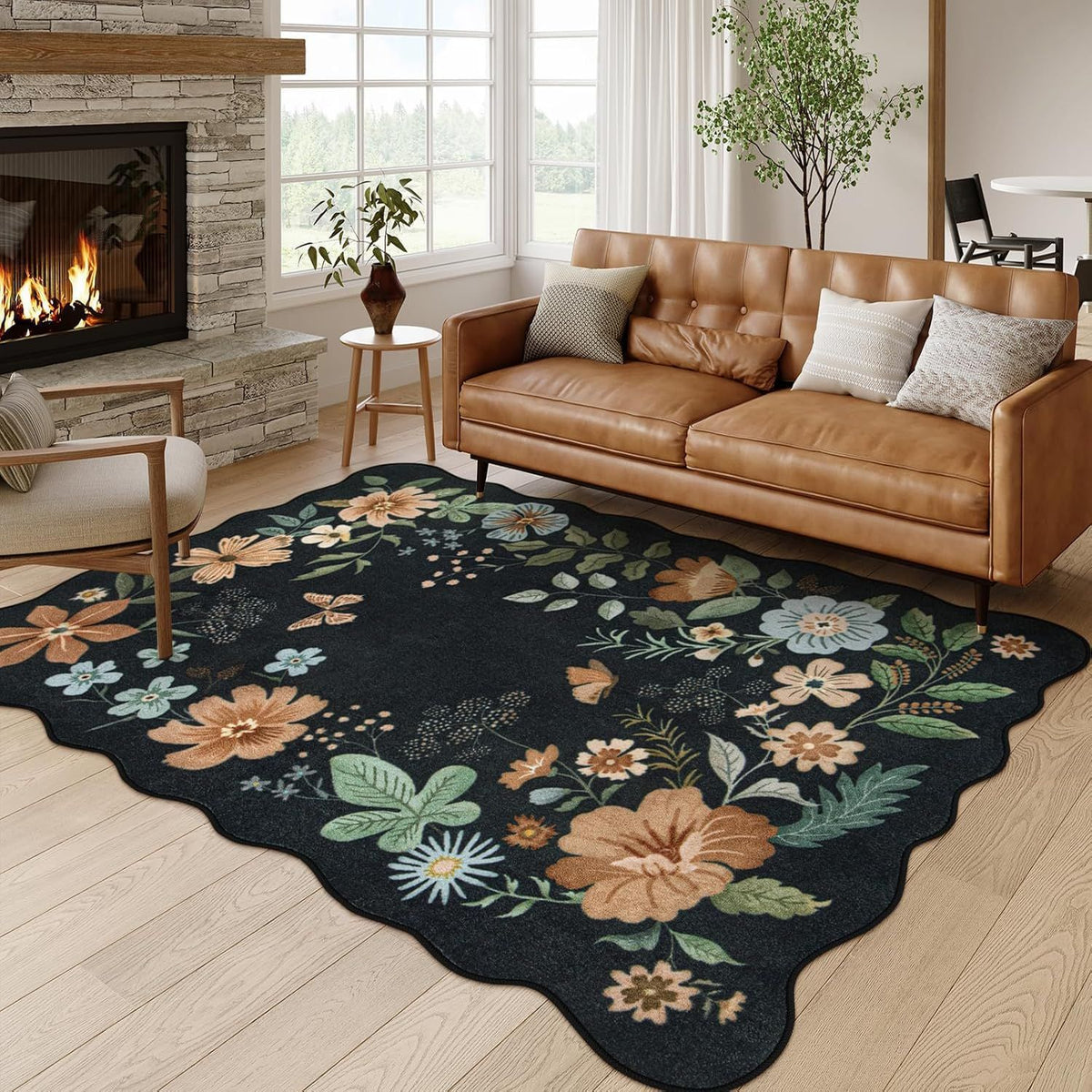 Dekorativer floraler Teppich