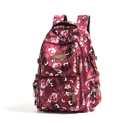 Stylischer Mehrfachfächer Grafikdruck Rucksack Brehn