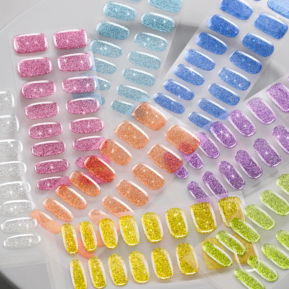 Glitzernde Gel-Nagel-Wraps