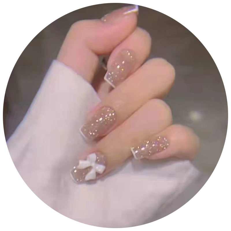 Glitzernde Glitzer Press-On Nail Art Set Brehn