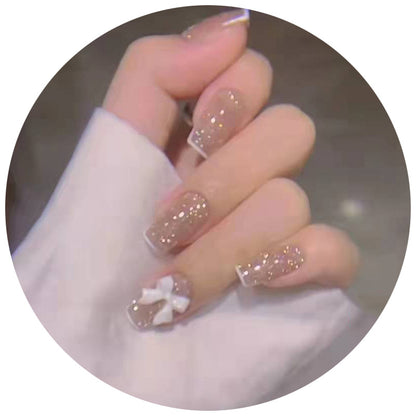 Glitzernde Glitzer Press-On Nail Art Set Brehn