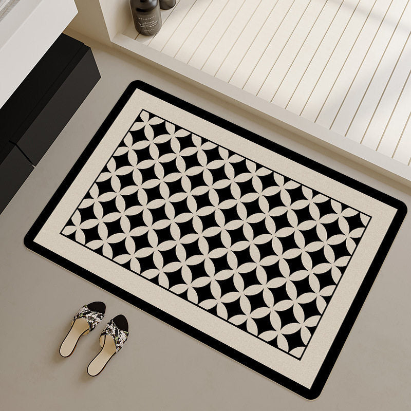 Stilvoller geometrisch gemusterter Badezimmerläufer Brehn
