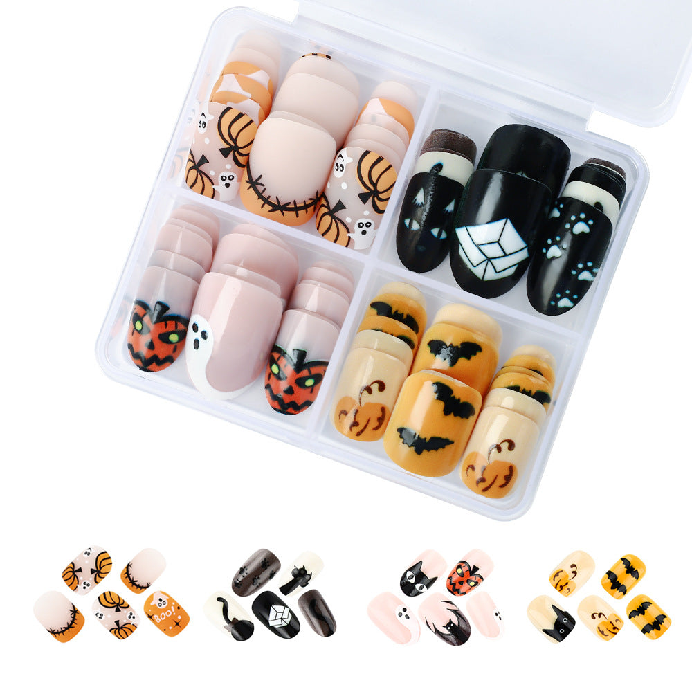 Halloween-Themen Press-On Nagelkunst Set Brehn
