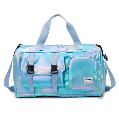 Iridescent Multi-Pocket Sport Duffel Bag Brehn