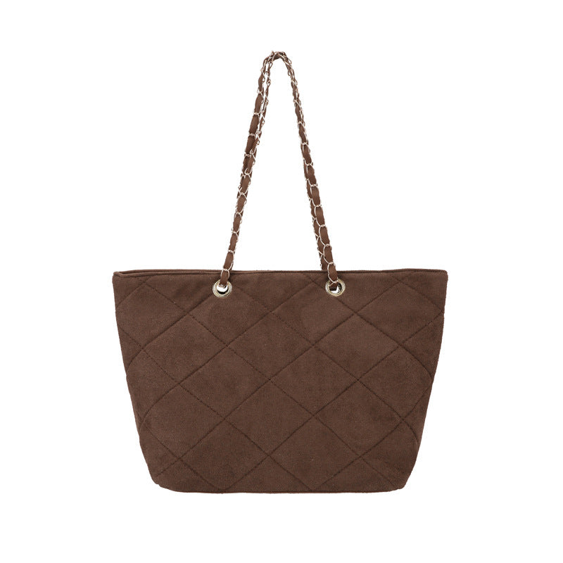 WoQuilted Suede Einkaufstasche Brehn