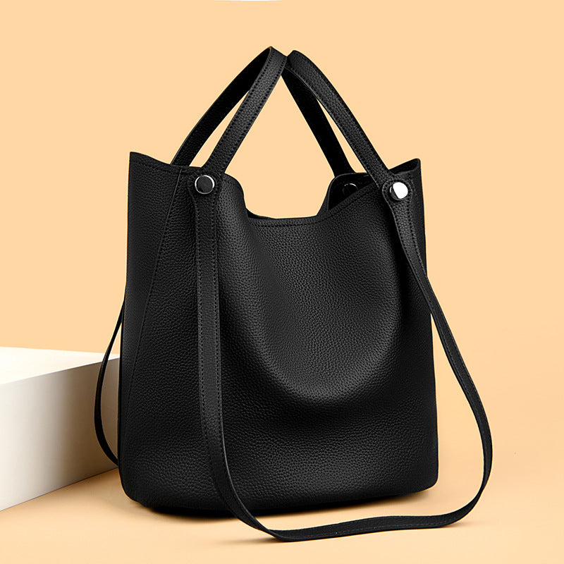 Legere Leder Eimer Tasche Brehn