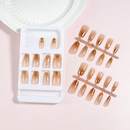 Premium Herz-Beschmückte Press-On Nagelset Brehn