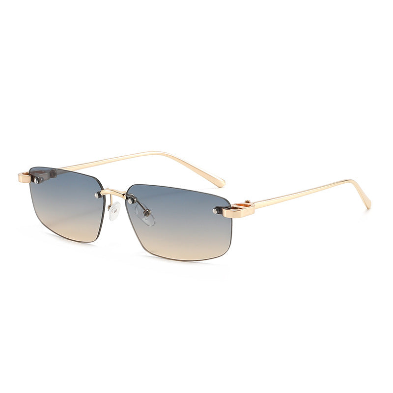 Damen modische rechteckige Sonnenbrille mit minimalistischem Rahmen Brehn