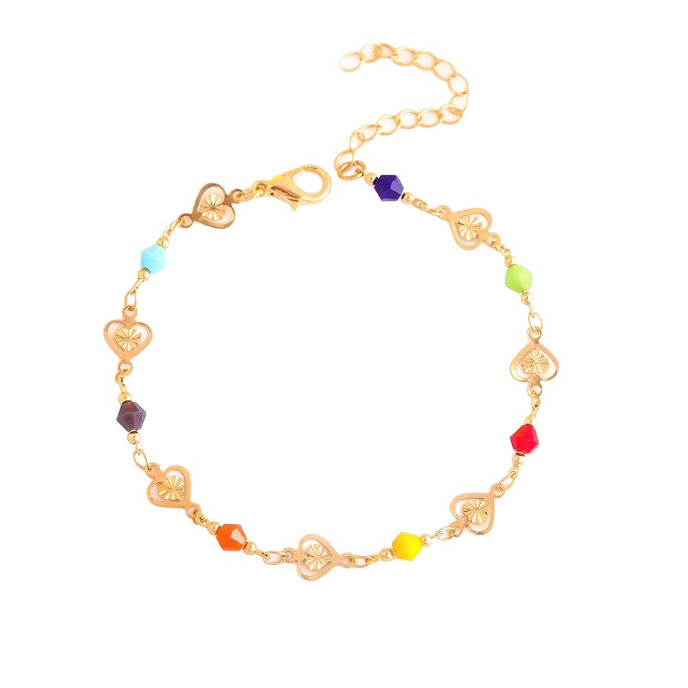 Buntes Herz Charm Armband Brehn